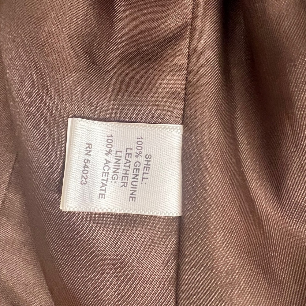 Banana Republic - Vintage Chestnut Genuine Leather Jacket (S) - Picture 5 of 9